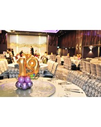 14" Double Number/Letter Balloon Centrepiece (1 set)